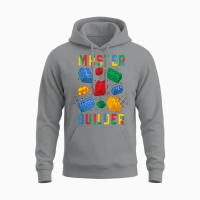 Brick Builder Funny Blocks Building Master Builder Unisex Hoodie - Sport Grey