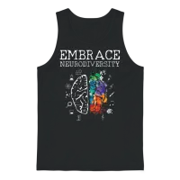 Embrace Neurodiversity - Asd Adhd Autism Awareness Unisex Tank Top - Black – 1