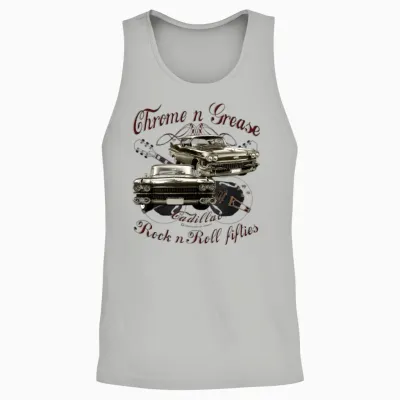 Chrome N Grease Cadillac Usa Unisex Tank Top - Ash