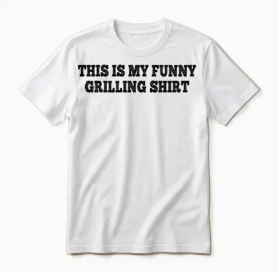 This Is My Funny Grilling Shirt - Funny Bbq Unisex T-Shirt - White