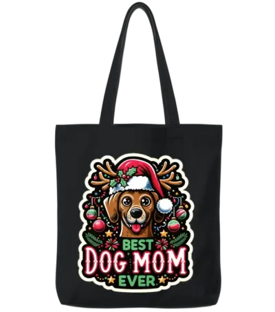 Best Dog Mom Ever Dog Dogs Best Dog Mama Tote Bags - Black