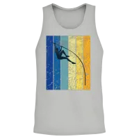 Pole Vaulting Pole Vault Retro Unisex Tank Top - Ash – 2