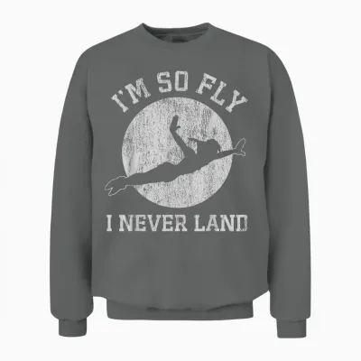 Disney Peter Pan So Fly Moon Silhouette Unisex Sweatshirt - Graphite Heather