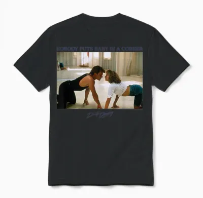 Dirty Dancing Johnny and Baby Photo Vintage Movie Unisex T-Shirt - Black