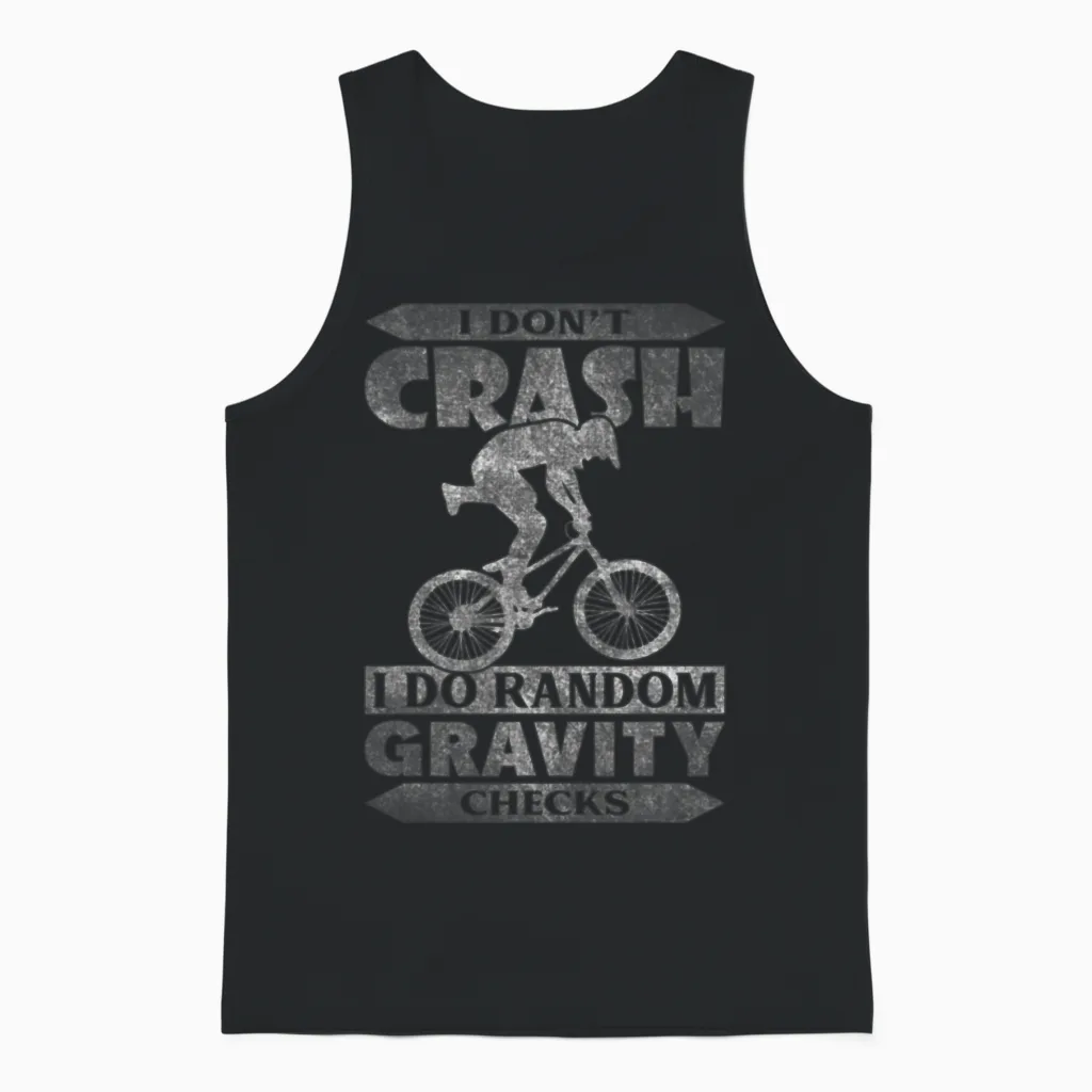 I Dont Crash I Do Random Gravity Checks Funny Unisex Tank Top in Black