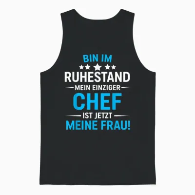 Pensionär Rente Bin Im Ruhestand 2026 Pensioner Man Unisex Tank Top - Black