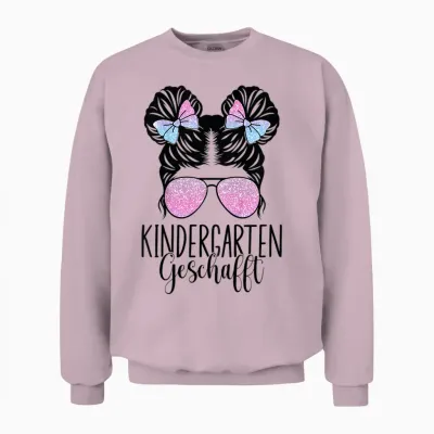 Kinder Kindergarten Geschafft 2026 2027 Kita Abschluss Unisex Sweatshirt - Light Pink