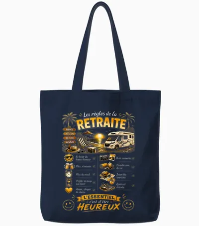 Cadeau Retraité Homme Original Les Règles De La Retraite Tote Bags - Navy