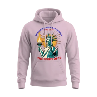 Celebrate 250 Years of America -The Spirit of 26 Unisex Hoodie - Light Pink