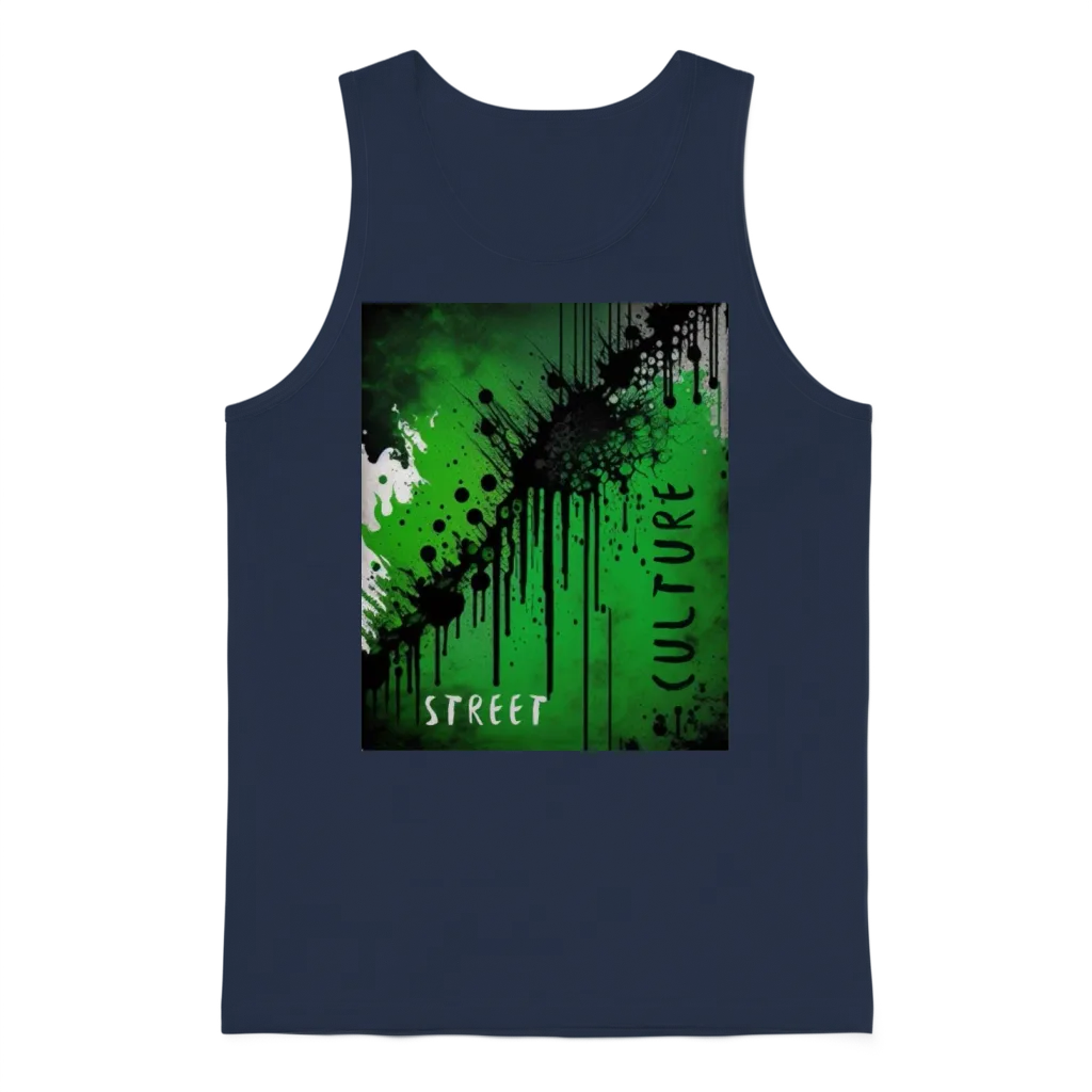 Street Culture Grunge Style Unisex Tank Top - Navy