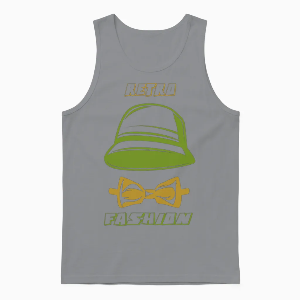 Retro Fashion Vintage Unisex Tank Top in Sport Grey