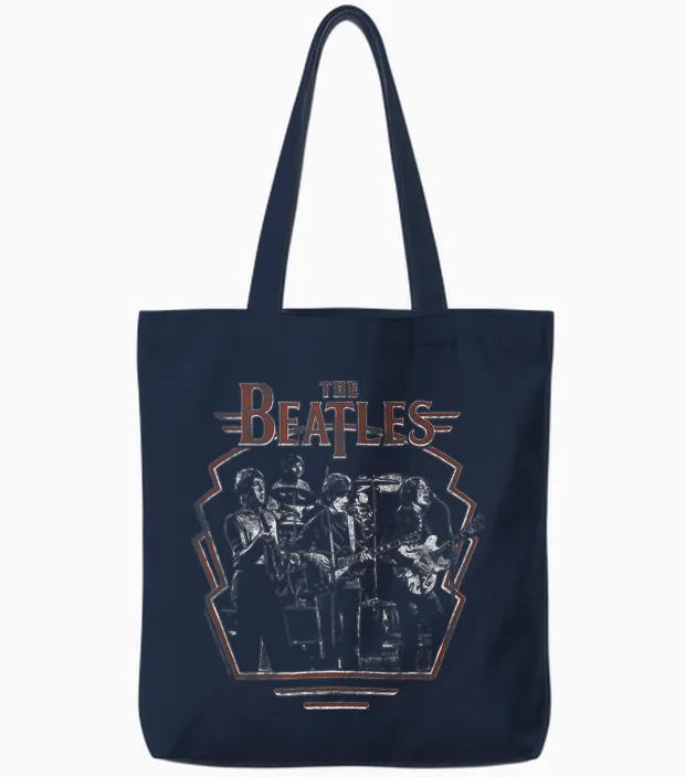 The Beatles - Revolution Live Tote Bags in Navy