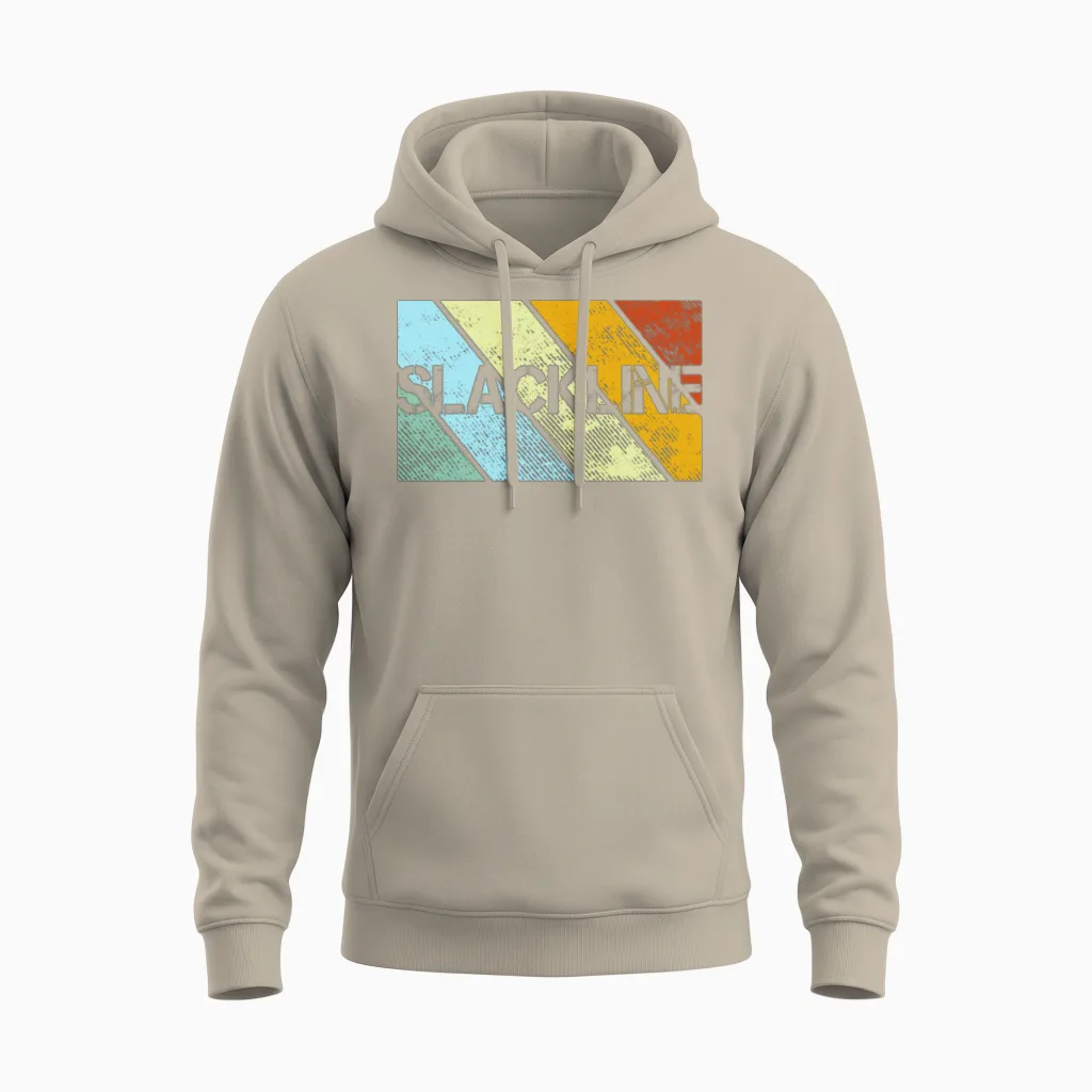 Slackline Retro Unisex Hoodie in Sand
