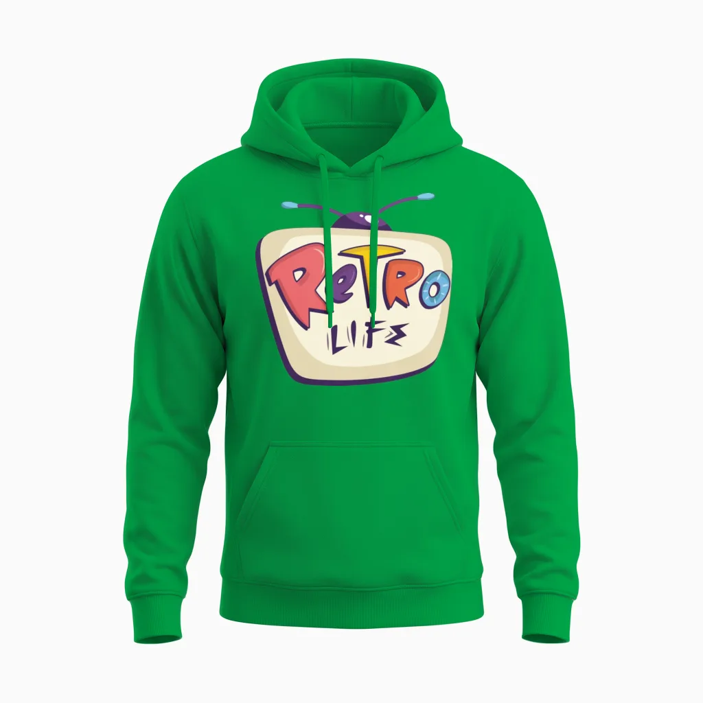 90 S Retro Life Unisex Hoodie - Irish Green