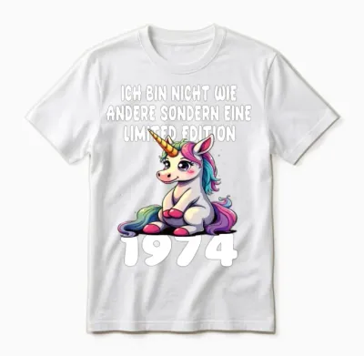 Limited Edition 1974 Birthday 1974 Born Unisex T-Shirt - White