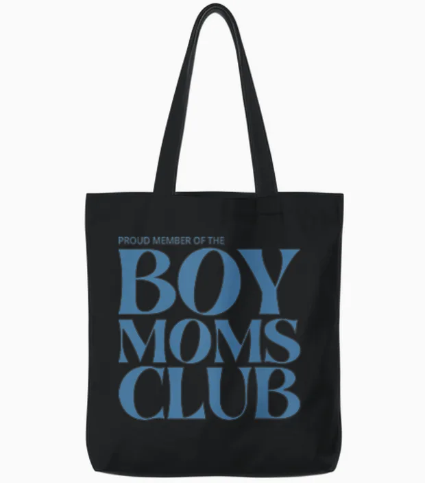 Boy Moms Club Mom Gift Tote Bags in Black