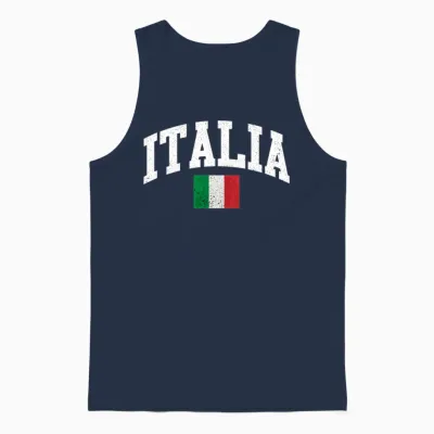 Italia Unisex Tank Top - Navy