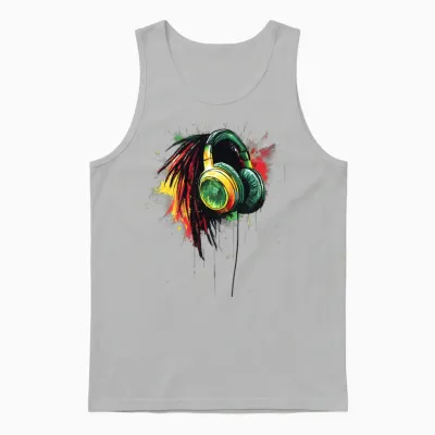 Reggae Music Jamaica Rasta Roots Jamaica Long Sleeve Helmet Unisex Tank Top - Ash