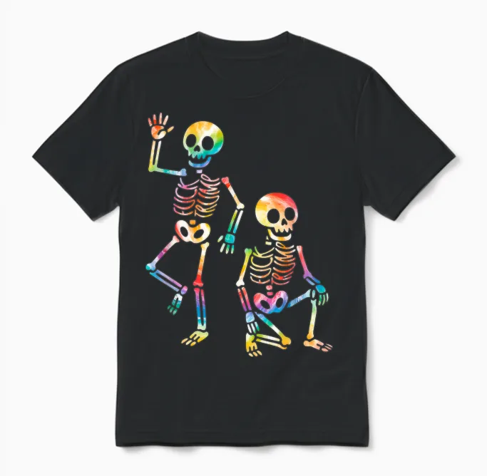 Funny Halloween Trump Skeleton Trump Unisex T-Shirt in Black