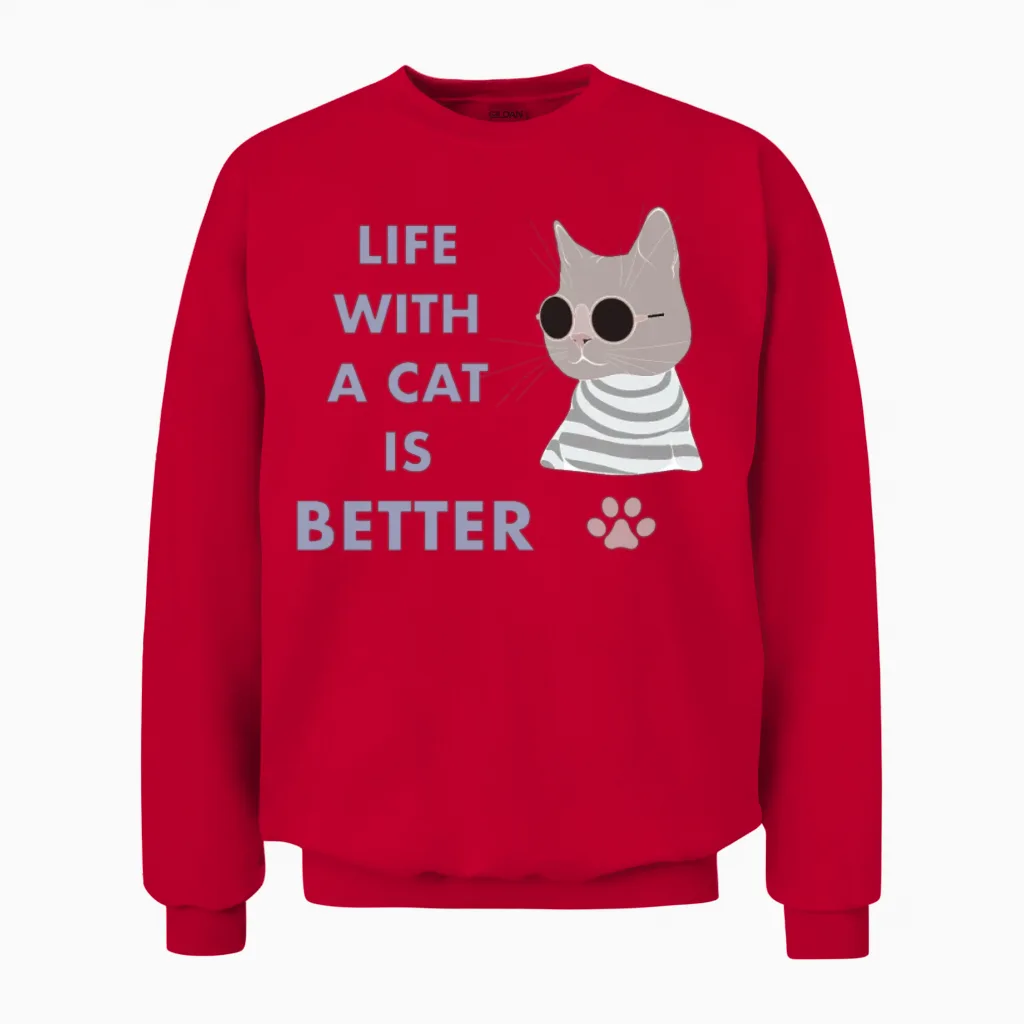 Funny Pictures Unisex Sweatshirt in Red