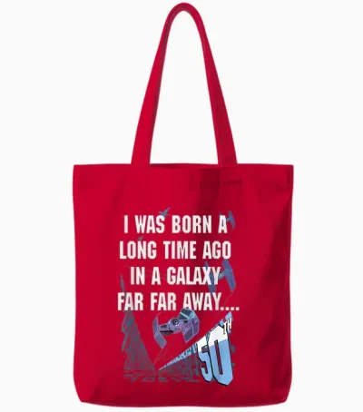 Star Wars I Was Born a Long Time Ago 50th Birthday Disney+ Tote Bags - Red