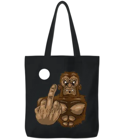 Bigfoot Sasquatch Animal Cryptid Monster Yeti Gift Tote Bags - Black