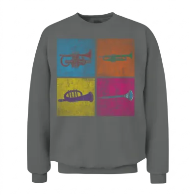 Retro Trumpets Vintage Trumpeter Unisex Sweatshirt - Graphite Heather