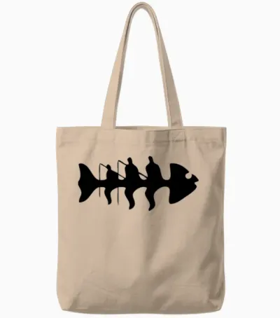 Fishbone Tote Bags - Natural