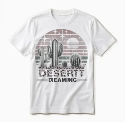 Retro Desert Unisex T-Shirt - White