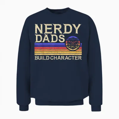 Nerdy Dad Rpg Gaming D20 Tabletop Games Funny Rpg Gamer Unisex Sweatshirt - Navy
