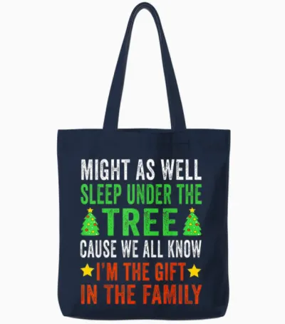 Funny Christmas Kids Christmas Pajamas Girls Boys Tote Bags - Navy