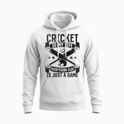 Cricket Quotes Cricket Saying Cricketing Cricket Unisex Hoodie - White