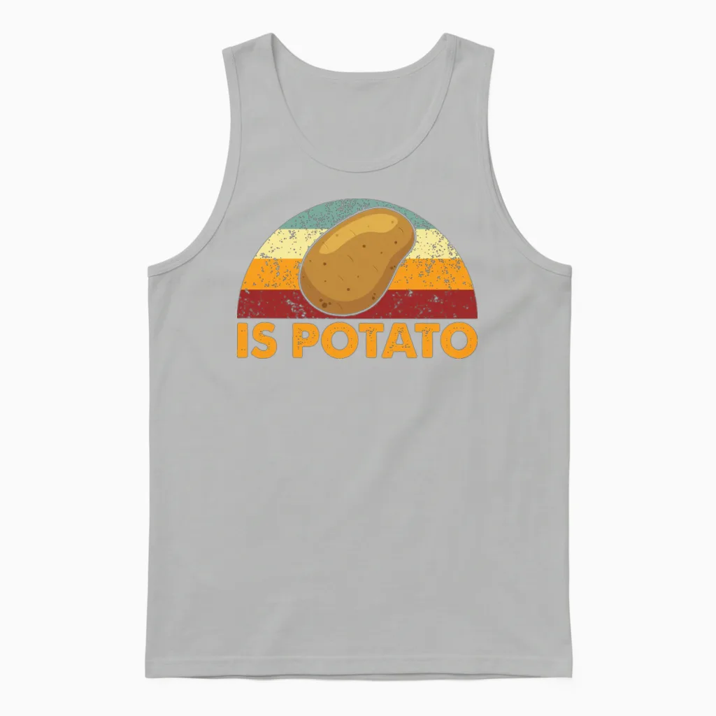 Retro Is Potato Unisex Tank Top - Ash