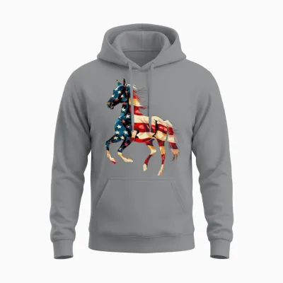 Horse Unisex Hoodie - Sport Grey