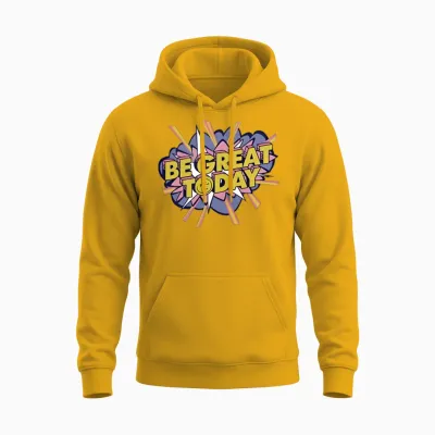 George Kittle Wearing Be Great Today Unisex Hoodie - Gold