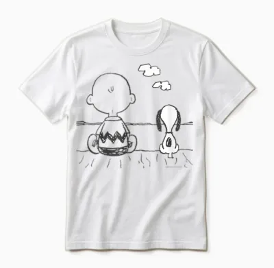 Peanuts - Snoopy Charlie Brown at the Sea Unisex T-Shirt - White