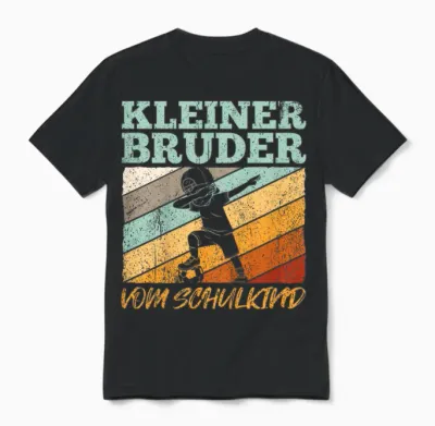 Kleiner Bruder Vom Schulkind Schule Schüler Schulstart Unisex T-Shirt - Black