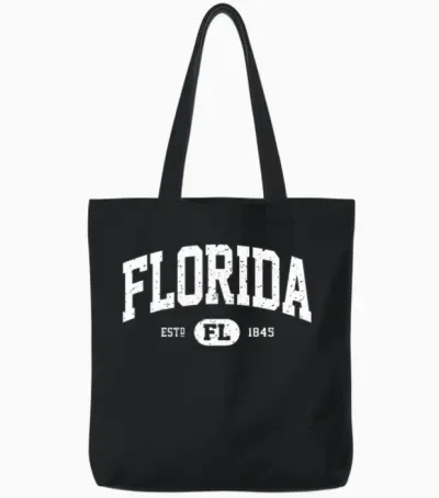 Florida Retro Vintage Florida Tote Bags - Black