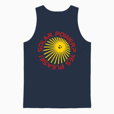 Bd Solar Power Unisex Tank Top - Navy