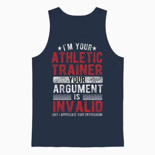 Certified Athletic Trainer at Athletic Training Unisex Tank Top - Navy