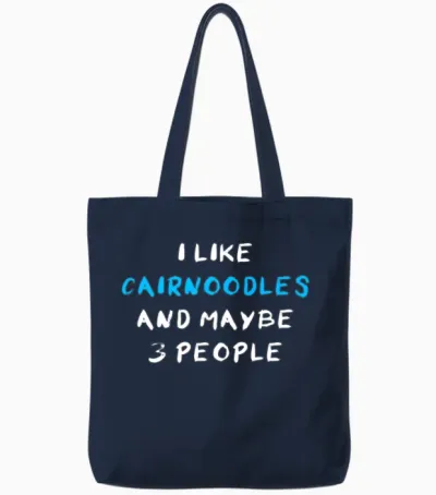 Cairnoodle Funny Tote Bags - Navy