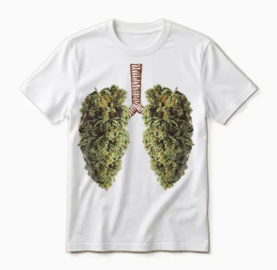Lustiges Weed Lung Marihuana Bud T-Shirt – Thc Lung Unisex T-Shirt - White