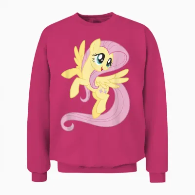 My Little Pony: Friendship Is Magic Big Fluttershy Portrait T-Shirt, Blue Unisex Sweatshirt - Heliconia