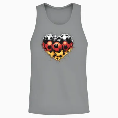 Deutschland Flagge - Herz Aus Leidenschaft Für Deutschland Unisex Tank Top - Sport Grey