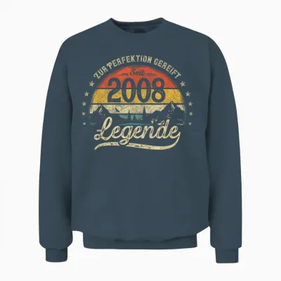 Legende Seit 2008 18 Jahre 18. Geburtstag Junge Geschenk Unisex Sweatshirt - Dark Heather