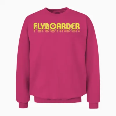 Retro Flyboarder Unisex Sweatshirt - Heliconia