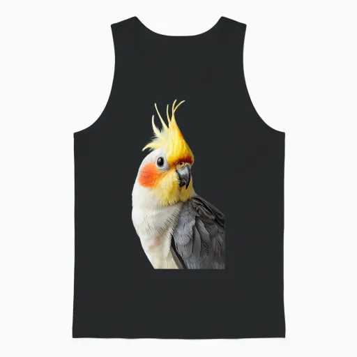 Cockatiel Unisex Tank Top - Black