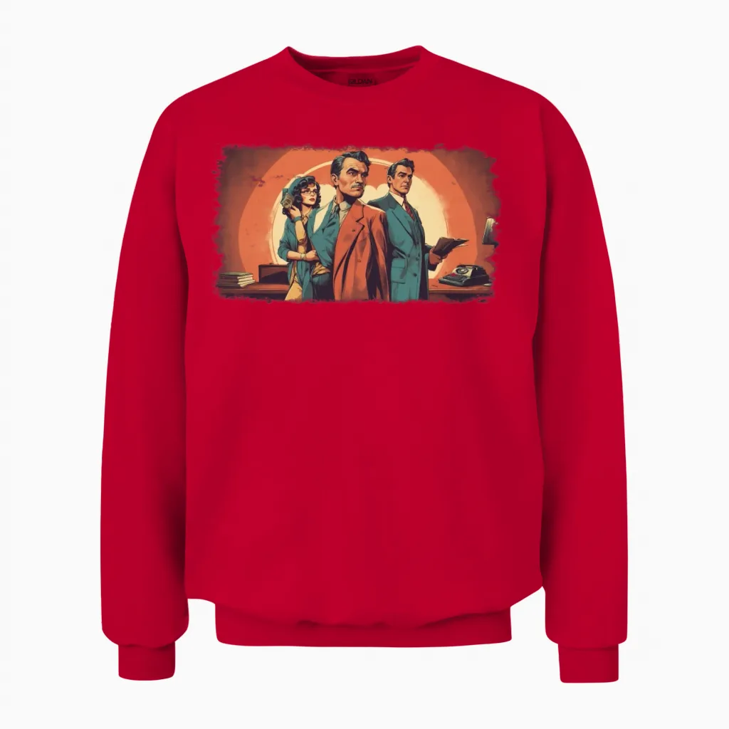 70's Retro Detectives Unisex Sweatshirt - Red