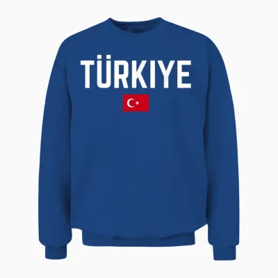 Türkiye Türkei Flagge | Damen Herren Kinder Türkei Unisex Sweatshirt - Royal
