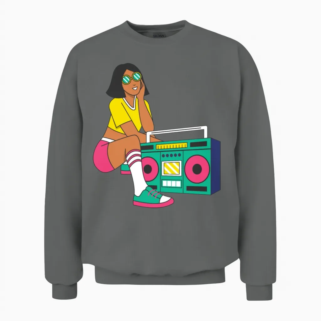 Funny Unisex Sweatshirt in Graphite Heather